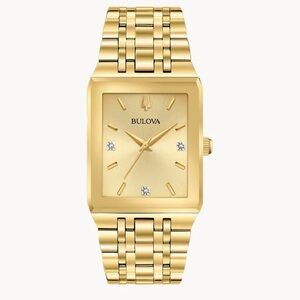 Bulova Quadra Men’s Gold-Tone  Watch - NEW
